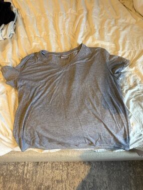 Firehouse Light Gray Basic V Neck T-Shirt